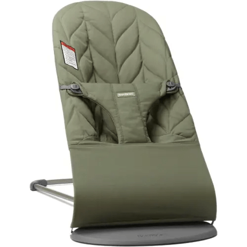 BabyBjörn Bouncer Bliss, Woven, Petal Quilt, Dark Green