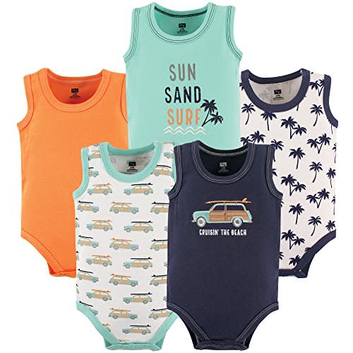 Hudson Baby Unisex Baby Cotton Sleeveless Bodysuits