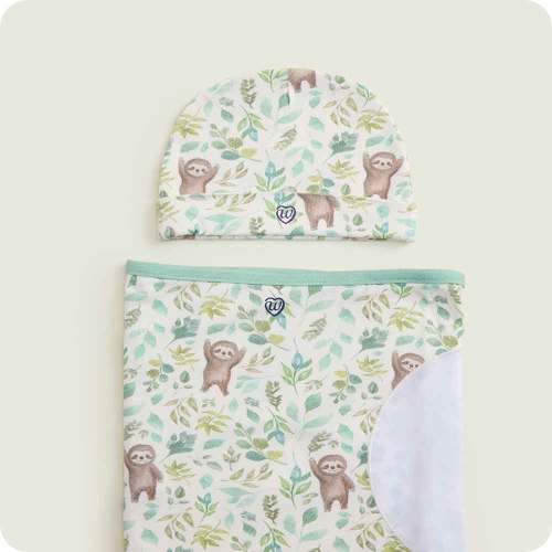 Sloth Swaddle & Beanie Gift Set