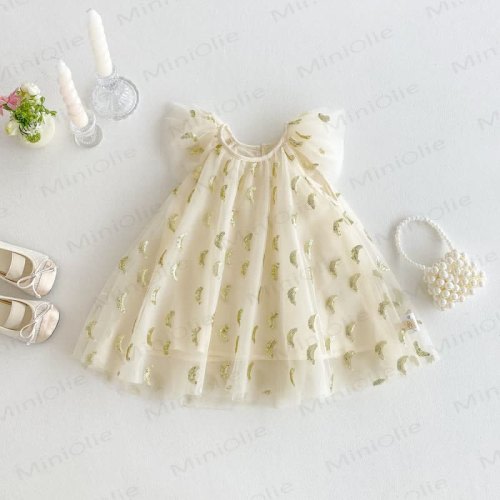 Baby Glitter Tulle Moon Ruffled Dress