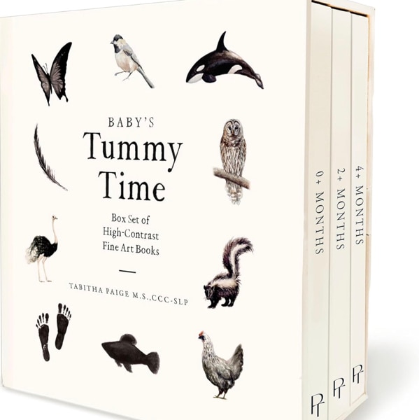 Baby's Tummy Time Book Box Set: A 3-Book Box Set of High-Contrast Art for Visual Stimulation at Tummy Time (Tabitha Paige Children's Book Series)