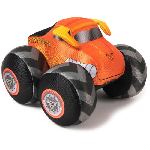 Monster Jam El Toro Loco Plush Truck with Sound Effects, Plush Toy for Ages 3 and Up, 7”