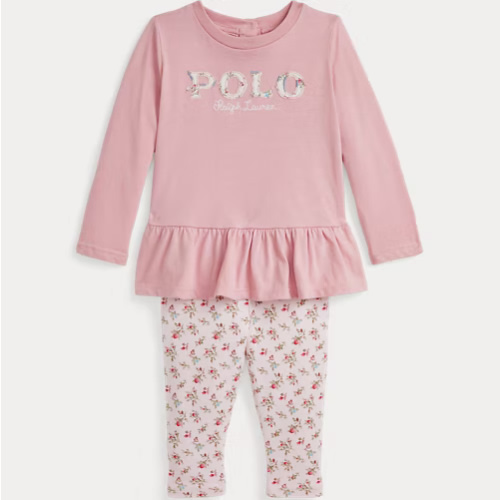Logo Cotton Tee and Floral Legging Set | Ralph Lauren® Australia