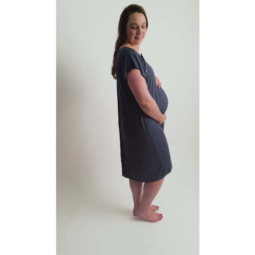 Blue Labor and Delivery Nursing Hospital Gown – Three Little Tots