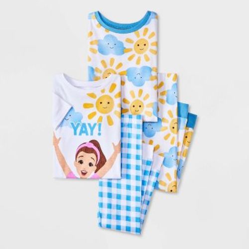 Toddler 4pc Cotton Snug Fit Ms. Rachel Pajama Set - Blue 3T