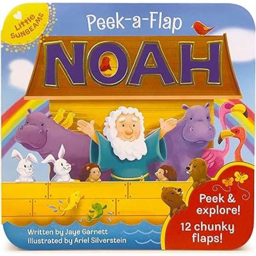 Peek-a-Flap Noah - Children's Lift-a-Flap Board Book Gift for Easter, Christmas, Communion, Baptism (Little Sunbeams)
