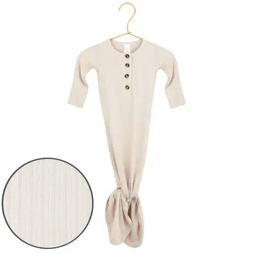 Cove Ribbed Knotted Gown - NB-3m