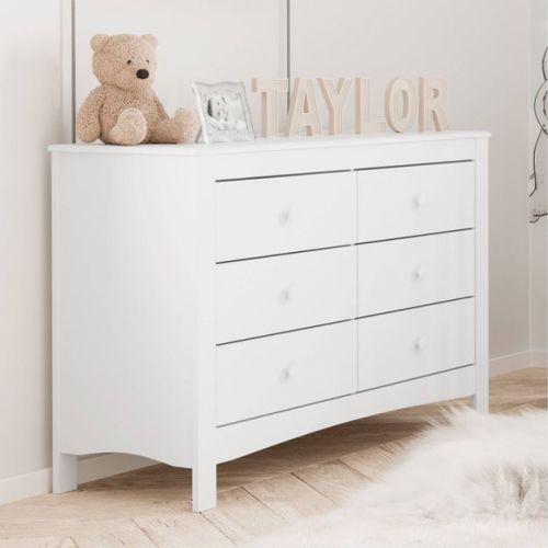 Graco Noah 6-Drawer Double Dresser - White