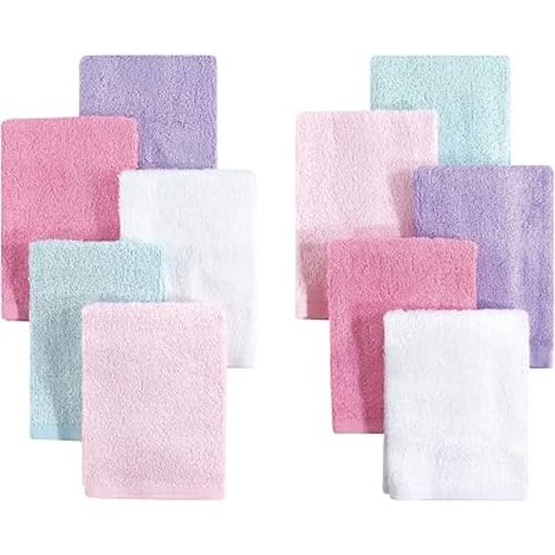 Little Treasure Unisex Baby Rayon from Bamboo Luxurious Washcloths, Pink Lilac 10-Pack, One Size