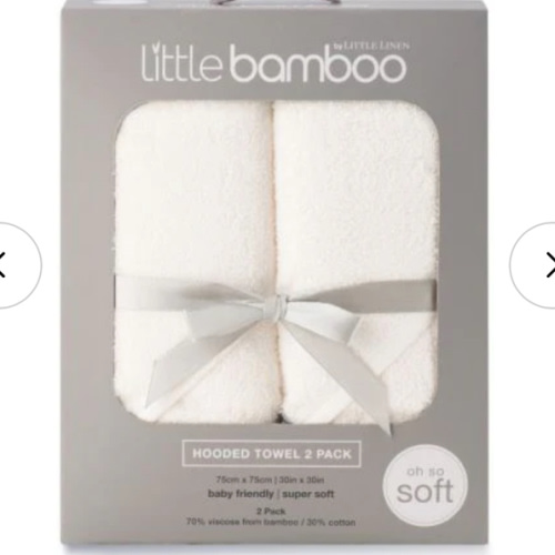 Little Bamboo Hooded Towel 2 pack - Gentle & Absorbent Baby Towels | Natural – Dimples