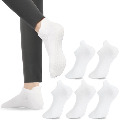 Grip Pilates Socks Non Slip Athletic Yoga Socks with Grips for Women Grippy socks for Hospital Workout Barre