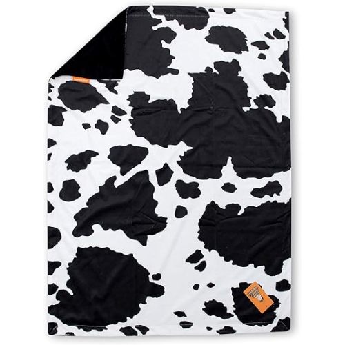 Dear Baby Gear Car Seat Cover for Boys & Girls - Baby Carseat Canopy w/Snap Opening - Infant Seat Cover - Stroller & Nursing Covers - Newborn Carrier Canopy - 40x30 (Holstein Cow - Black)