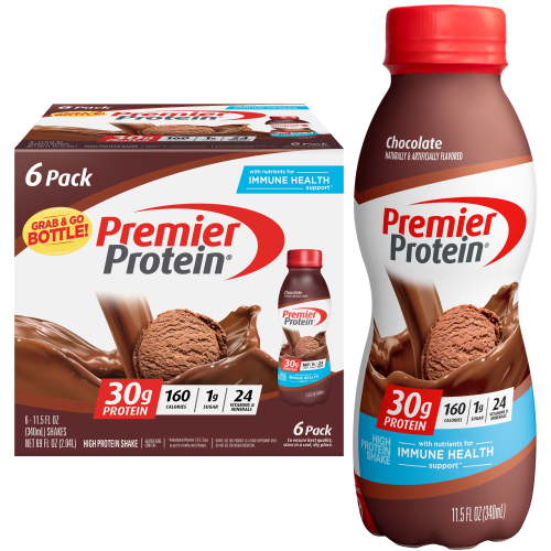 Premier Protein Shake, Chocolate, 30g Protein, 11.5 Fl Oz, 6 Ct