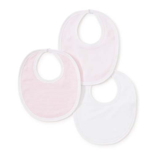 Pink Stripe 3 Pack Bib Set