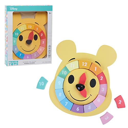Disney Wooden Toys Winnie the Pooh Puzzle Clock, Preschool Learning and Education, Officially Licensed Kids Toys for Ages 2 Up, Amazon Exclusive