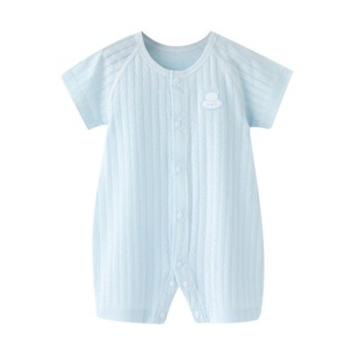 Ydojg Cute Bodysuits for Baby Toddler Boy Girl Short Sleeve Summer Romper Jumpsuit Outfits Clothes Blue 3-6 Months