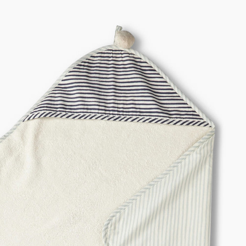 Pehr Stripes Away Hooded Towel - Sea