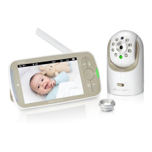 Infant Optics DXR-8 PRO Video Baby Monitor, 720P HD Resolution 5" Display, Patented A.N.R. (Active Noise Reduction), No WiFi, Pan Tilt Zoom, and Interchangeable Lenses
