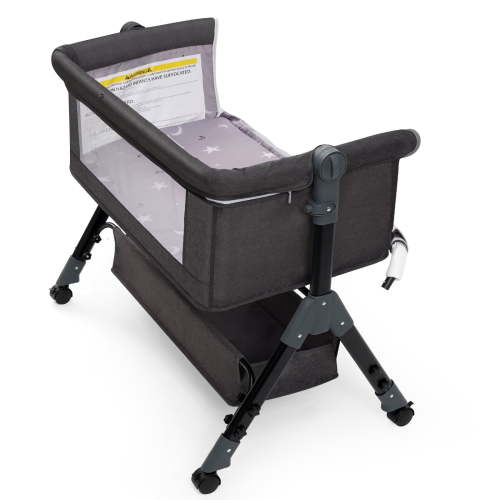 kmaier Baby Bassinet Sleeper, Adjustable Bedside Sleeper, Lightweight and Convenient for 0-18 Months-Dark Gray