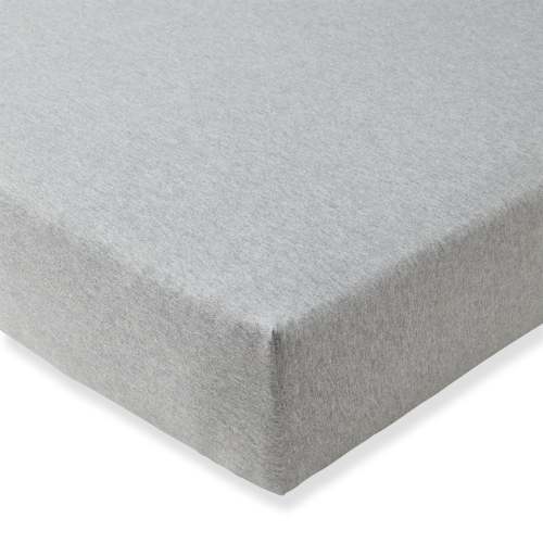 Solid Organic Cotton BEESNUG® Fitted Crib Sheet - Heather Grey