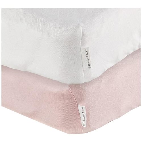 HonestBaby 2-Pack Organic Cotton Fitted Crib Sheets