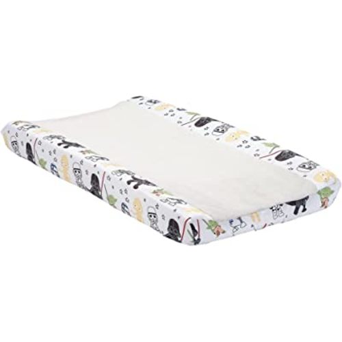 Lambs & Ivy Star Wars Classic Changing Pad Cover - Yoda/Darth Vader/R2-D2/C-3PO