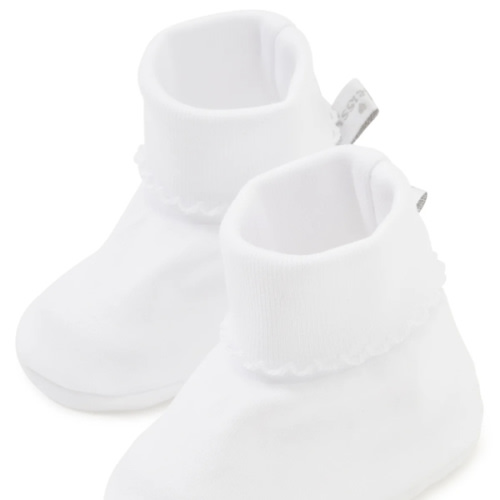 White Kissy Basics Booties