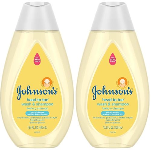 Johnson's Baby 13.6 fl. oz Head-to-Toe Baby Body Wash and Shampoo (Pack of 2)