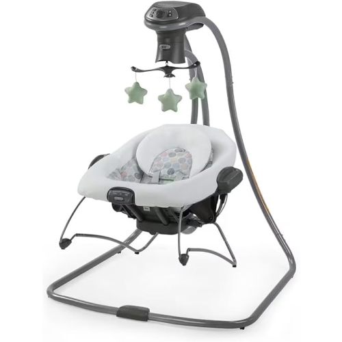 Graco Simple Sway 2-in-1 Swing and Bouncer with Removable Swing Seat and 6 Swinging Speeds for Toddler Swing Seat and Swing Chair - Emersyn