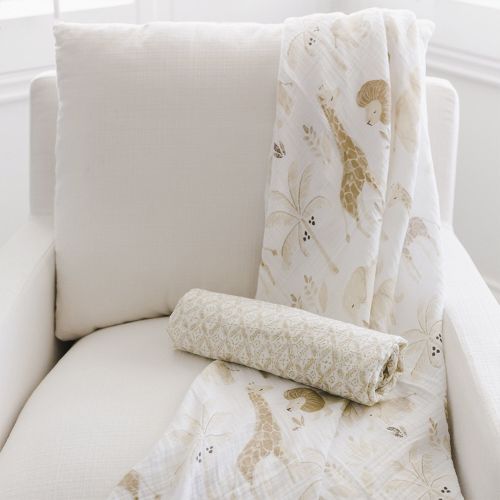 Kendi 2-pc. Safari Baby Blanket Swaddles | Crane Baby