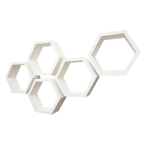 Wade Logan® Brandace Hexagon Shelves - Set Of 5 & Reviews | Wayfair