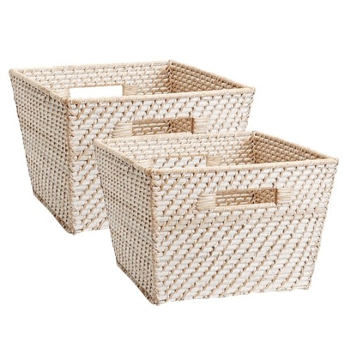 Quinn White Washed Baskets | Kids Storage | Pottery Barn Kids