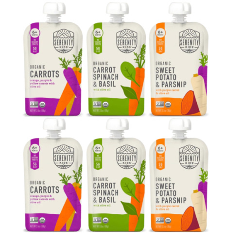 Baby Food Pouch Pack // Organic Veggies // Serenity Kids®
