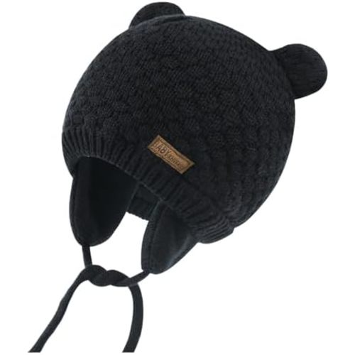 XIAOHAWANG Baby Hat Cute Bear Toddler Earflap Beanie Warm for Fall Winter