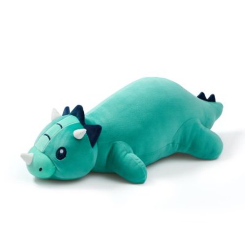 Your Zone Kids Dino Weighted Plush Pillow, 24" x 7", Green