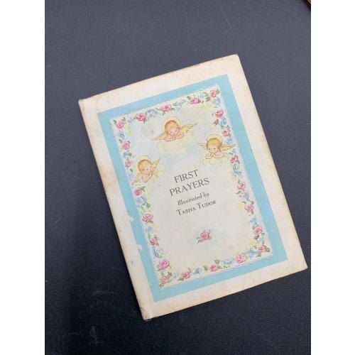 First Prayers Illustrated by Tasha Tudor - 1984 hardcover with dust jacket - small/ mini children’s prayer book