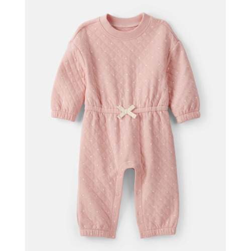 Baby Girl Long-Sleeve Jumpsuit - Pink - Carter's | Carter's