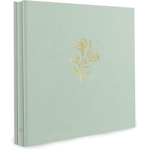 Holoary Photo Album 4x6 500 Photos 5 Pictures Per Page, 500 Pockets Picture Album, Linen Fabric Cover Big Picture Book for Photos, 4x6 Photo Albums for Family Weddings Travel Memories(Sage)