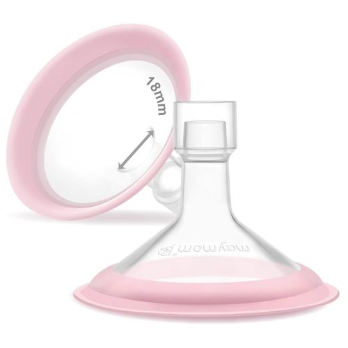 18mm Maymom MyFit Shields, Pano Series; Compatible with Medela Breast Pump- PersonalFit, Freestyle, Harmony, Maxi, Freestyle Flex Connector; Connect to Maymom Widemouth/Narrow Connector, 2pcs