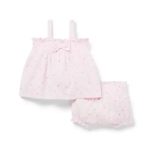 Baby Pink Blossom Floral Baby Floral Pointelle Matching Set by Janie and Jack