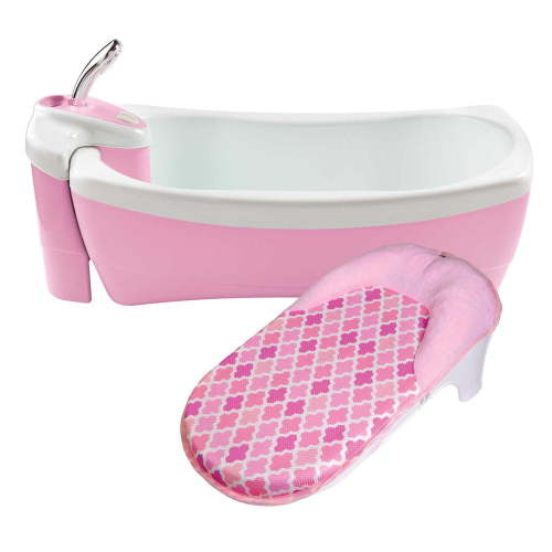 Summer Infant Lil Luxuries Whirlpool Baby Bathtub, Bubbling Spa & Shower (Pink)