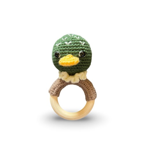 Handmade Mallard Duck Rattle