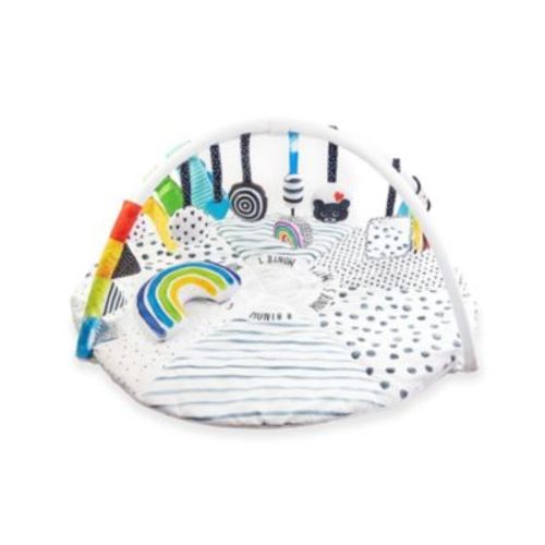 Sassy STEM Developmental Sensory Tummy Time Activity Baby Play Mat, Ultra Plush