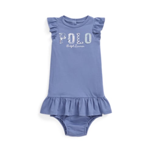 Mixed-Logo Cotton Tee Dress & Bloomer