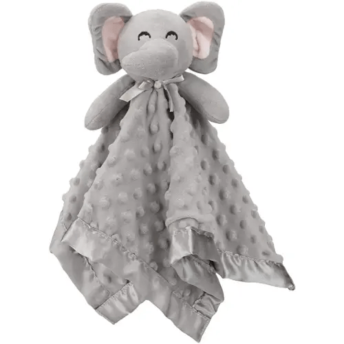 Pro Goleem Elephant Security Blanket, Soft Lovey Unisex Lovie Baby Gifts for Newborn Boys and Girls Snuggle Toy Stuffed Animal Grey 16 Inch