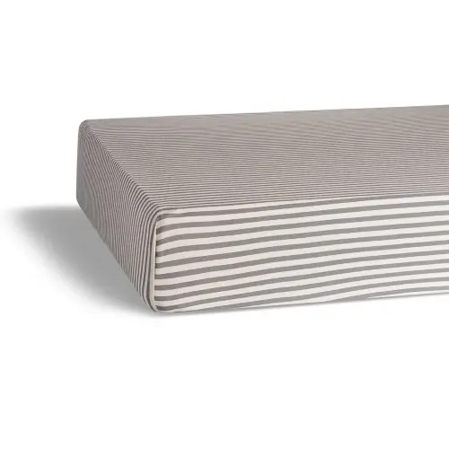 100% Cotton Crib Sheet - Pewter Stripe