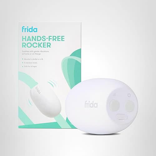 Frida Baby Hands-Free Stroller Rocker Device with 5 Vibration Levels, Universal Stroller Accessories, Rechargeable Portable Rocker for Cribs & Strollers, Water-Resistant Baby Soother