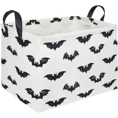 Easter Batman Basket,Collapsible waterproof storage basket,Batman toy decor,Cute toy storage box Empty for kids,Organizer Containers for Kids Toys,bat room decor(Black bats)