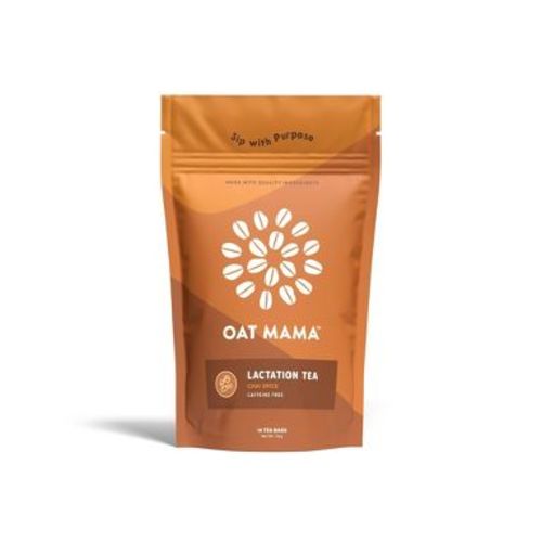 Oat Mama Lactation Blend Chai Spice Bagged Teas - 28 Servings: Decaffeinated, 12 Bags