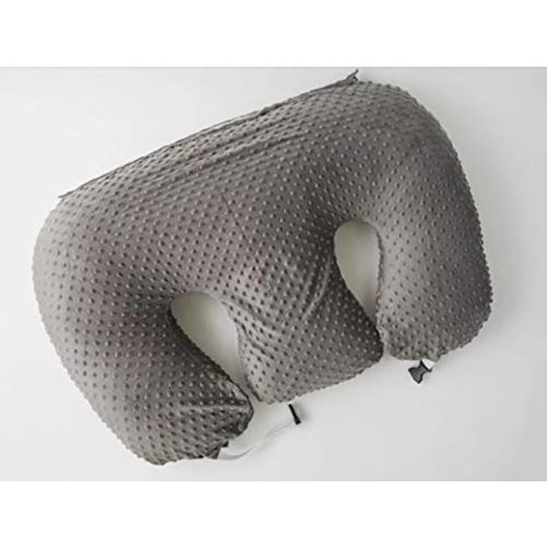 Twin Z The Pillow - Grey - 6 uses in 1 Twin Pillow ! Breastfeeding, Bottlefeeding, Tummy Time, Reflux, Support and Pregnancy Pillow! Cuddle Grey DOTS
